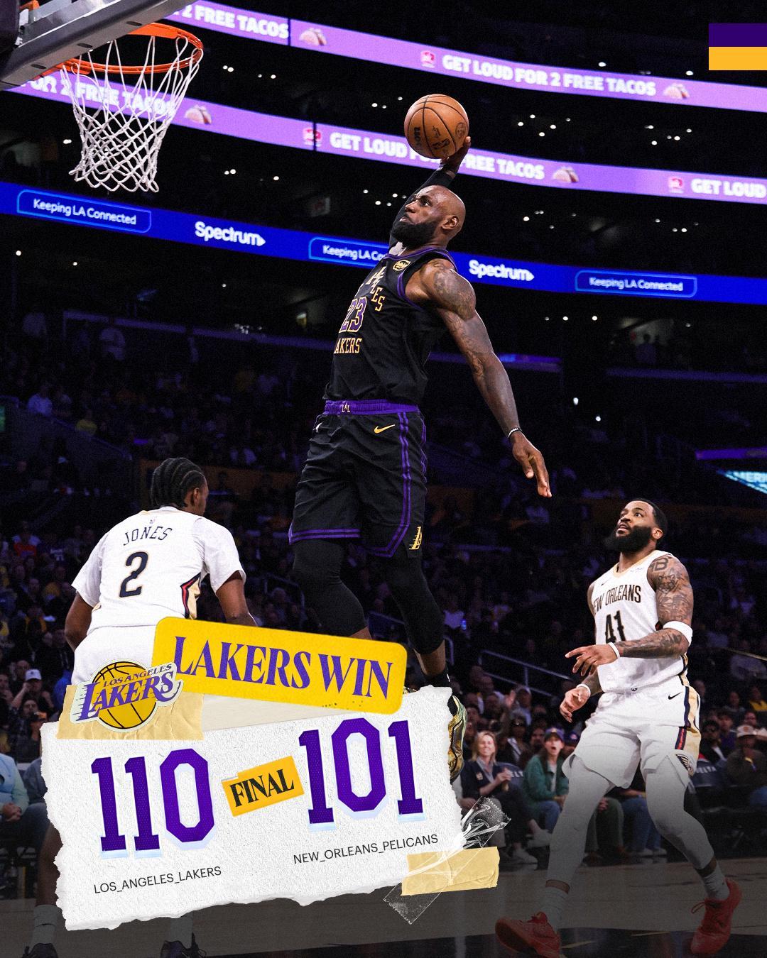 pg电子游戏骗局-湖人胜鹈鹕取3连胜！看到锡安逐渐平庸，才懂詹姆斯真的被低估了